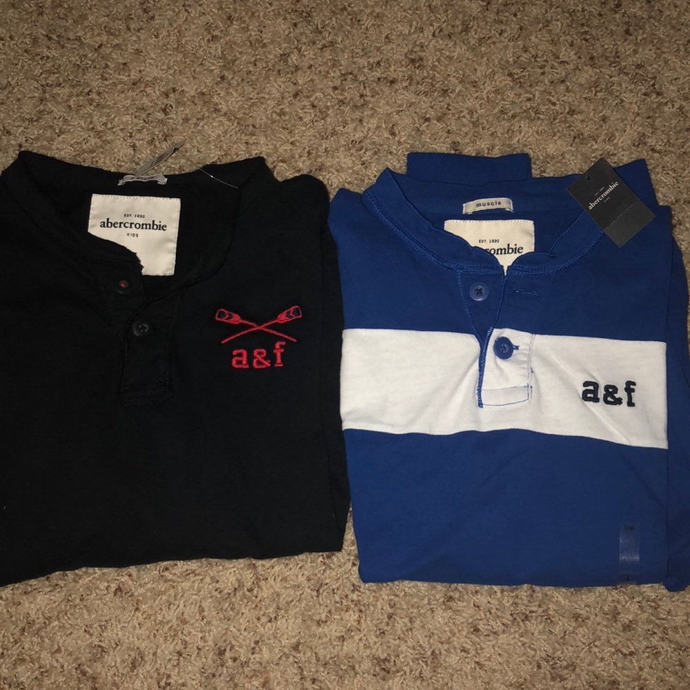 Abercrombie Kids lot of 2 Long Sleeve shirts NWT